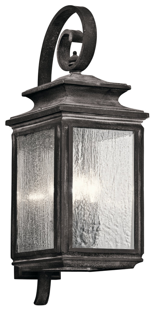 Kichler 49503WZC Four Light Outdoor Wall Mount, Weathered Zinc