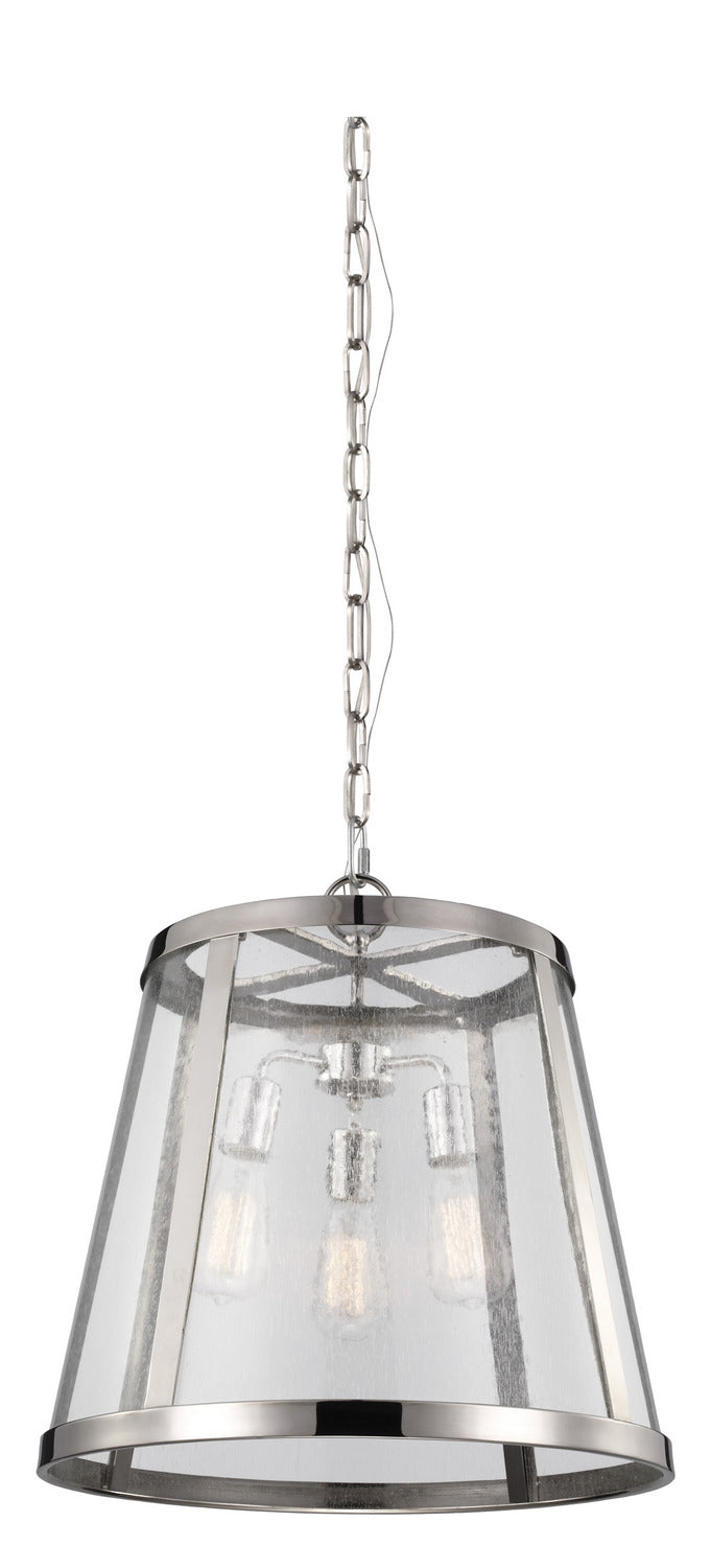 Visual Comfort Studio P1288PN Harrow Three Light Pendant, Polished Nickel Main Image.jpg