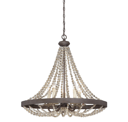 Savoy House 7-7406-5-39 Five Light Pendant, Fossil Stone