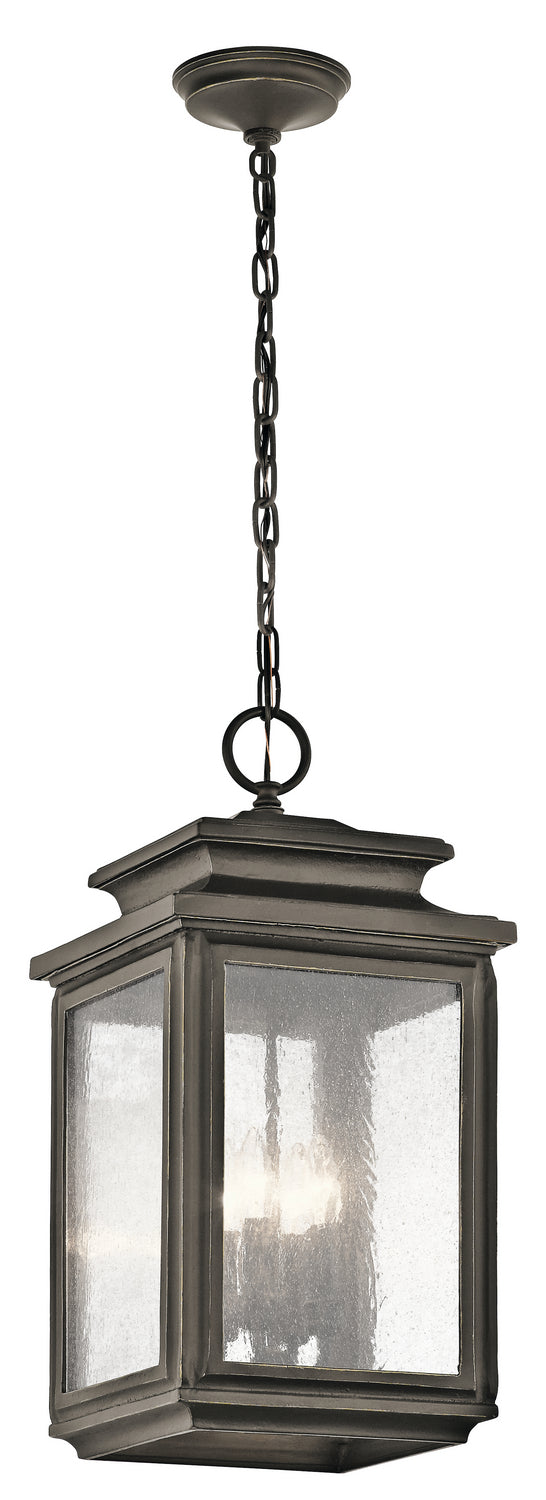 Kichler 49505OZ Four Light Outdoor Pendant, Olde Bronze