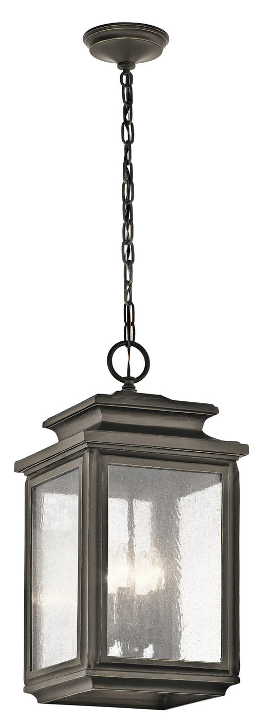 Kichler 49505OZ Four Light Outdoor Pendant, Olde Bronze