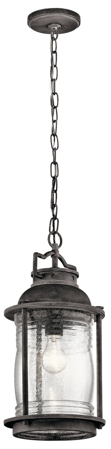Kichler 49572WZC One Light Outdoor Pendant, Weathered Zinc