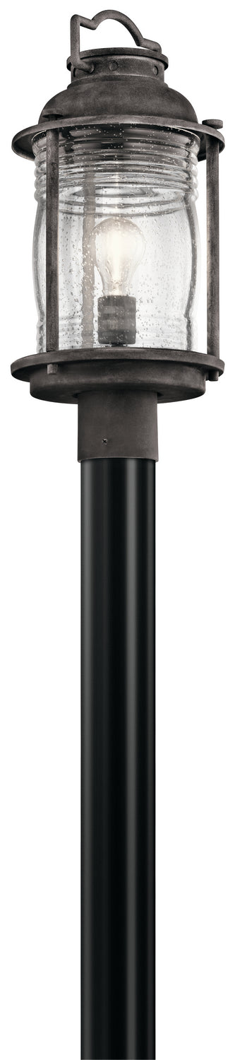 Kichler 49573WZC One Light Outdoor Post Mount, Weathered Zinc