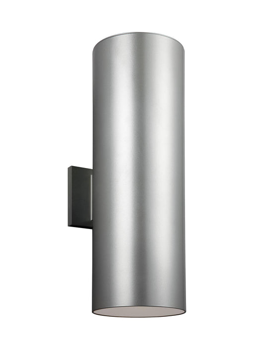 Visual Comfort Studio 8313902-753 Outdoor Cylinders Two Light Outdoor Wall Lantern, Painted Brushed Nickel Main Image.jpg