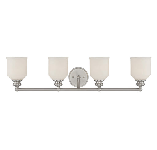 Savoy House 8-6836-4-SN Four Light Bath Bar, Satin Nickel