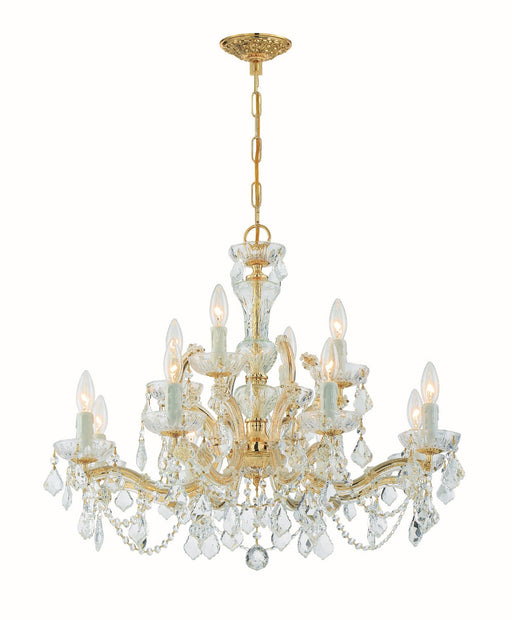 Crystorama 4479-GD-CL-SAQ Maria Theresa 12 Light Chandelier Gold Main Image.jpg