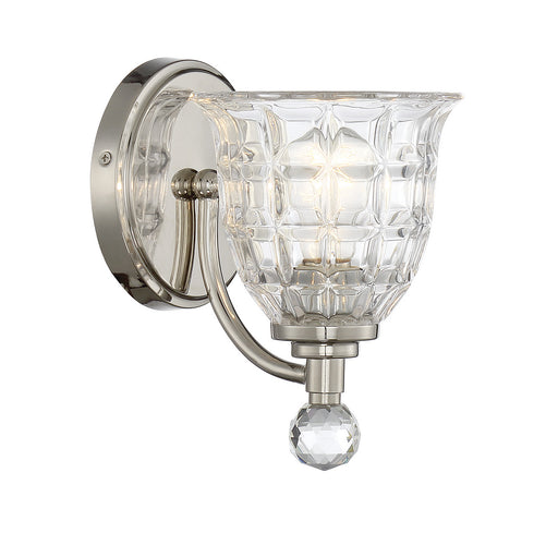 Savoy House 9-880-1-109 One Light Wall Sconce, Polished Nickel
