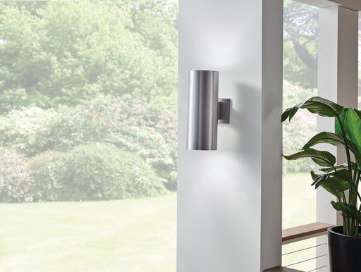 Kichler 9246BA Two Light Outdoor Wall Mount, Brushed Aluminum (2)