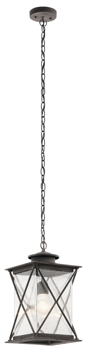 Kichler 49747WZC One Light Outdoor Pendant, Weathered Zinc