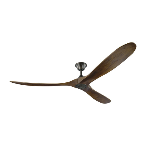 Visual Comfort Fan 3MAVR70BK Maverick 70" Ceiling Fan, Matte Black and Dark Walnut Main Image.jpg