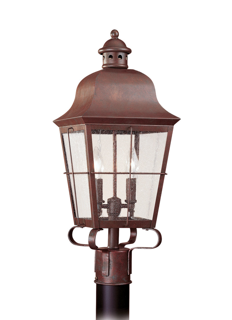 Generation Lighting 8262EN-44 Chatham Two Light Outdoor Post Lantern, Weathered Copper Main Image.jpg