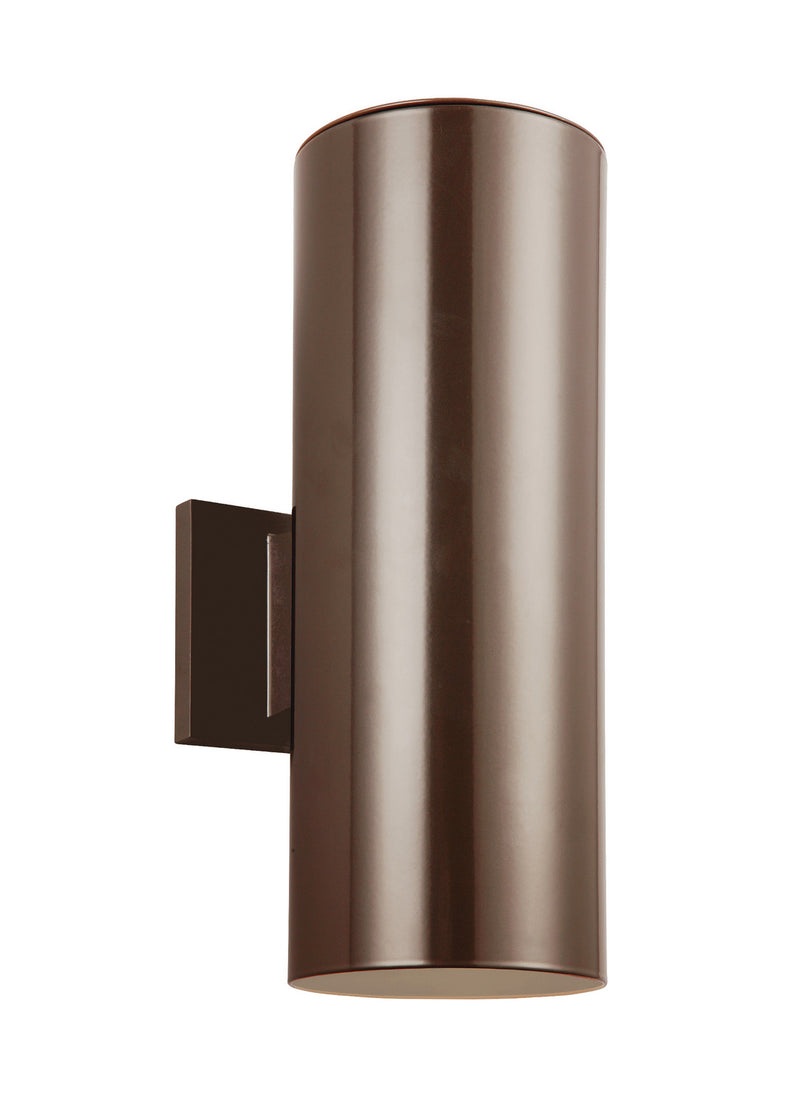 Visual Comfort Studio 8313902EN3-10 Outdoor Cylinders Two Light Outdoor Wall Lantern, Bronze Main Image.jpg