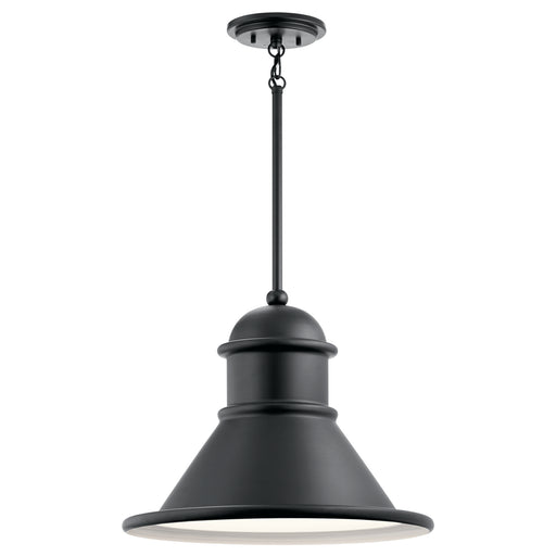 Kichler 49777BK One Light Outdoor Pendant, Black