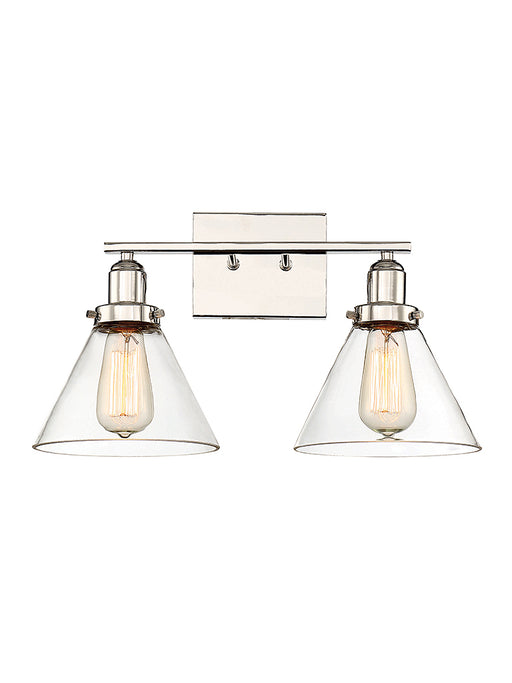Savoy House 8-9130-2-109 Two Light Bath Bar, Polished Nickel