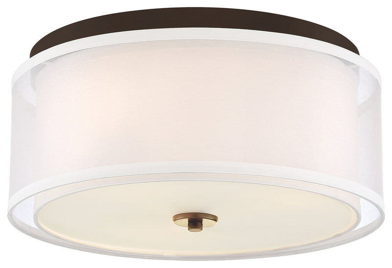 Minka-Lavery 3078-416 Studio 5 Three Light Flush Mount, Painted Bronze W/Natural Brush Main Image.jpg