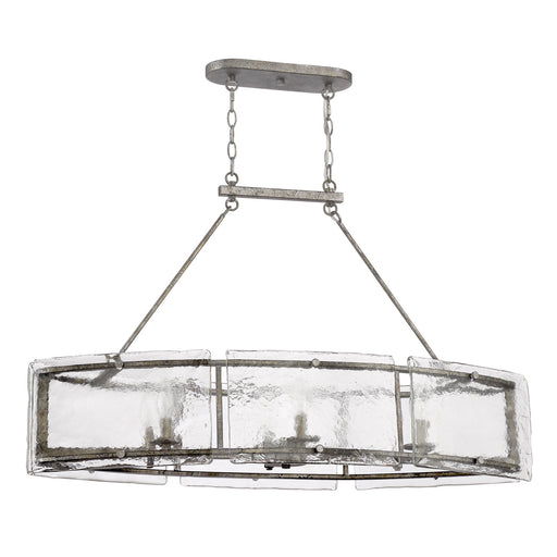 Quoizel FTS638MM Fortress Six Light Island Chandelier, Mottled Silver Alternate Image.jpg
