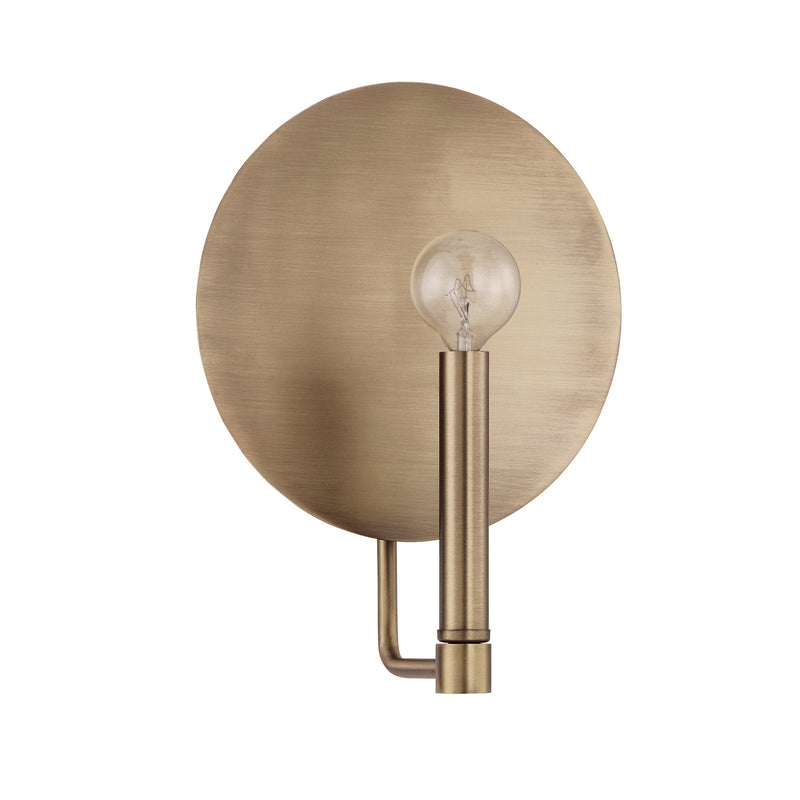 Capital Lighting 627711AD Wells One Light Wall Sconce, Aged Brass Main Image.jpg