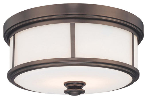 Minka-Lavery 6368-281 Three Light Flush Mount, Harvard Court Bronze (Plated) Main Image.jpg