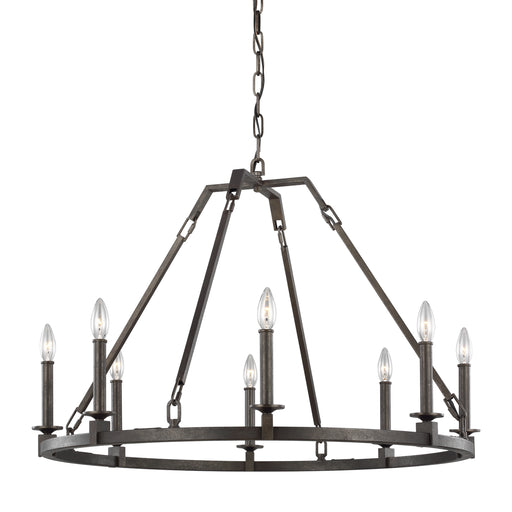 Visual Comfort Studio F3214/8SMS Landen Eight Light Chandelier, Smith Steel Alternate Image.jpg