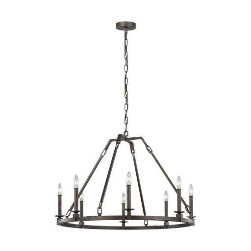 Visual Comfort Studio F3214/8SMS Landen Eight Light Chandelier, Smith Steel Main Image.jpg