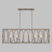 Visual Comfort Studio F3224/6DA Patrice Six Light Linear Chandelier, Deep Abyss Alternate Image 4.jpg