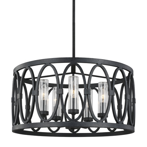 Visual Comfort Studio OLF3222/5DWZ Patrice Five Light Outdoor Chandelier, Dark Weathered Zinc Alternate Image.jpg