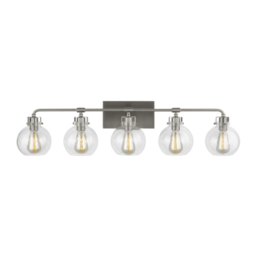 Visual Comfort Studio VS24405SN Clara Five Light Vanity, Satin Nickel Main Image.jpg