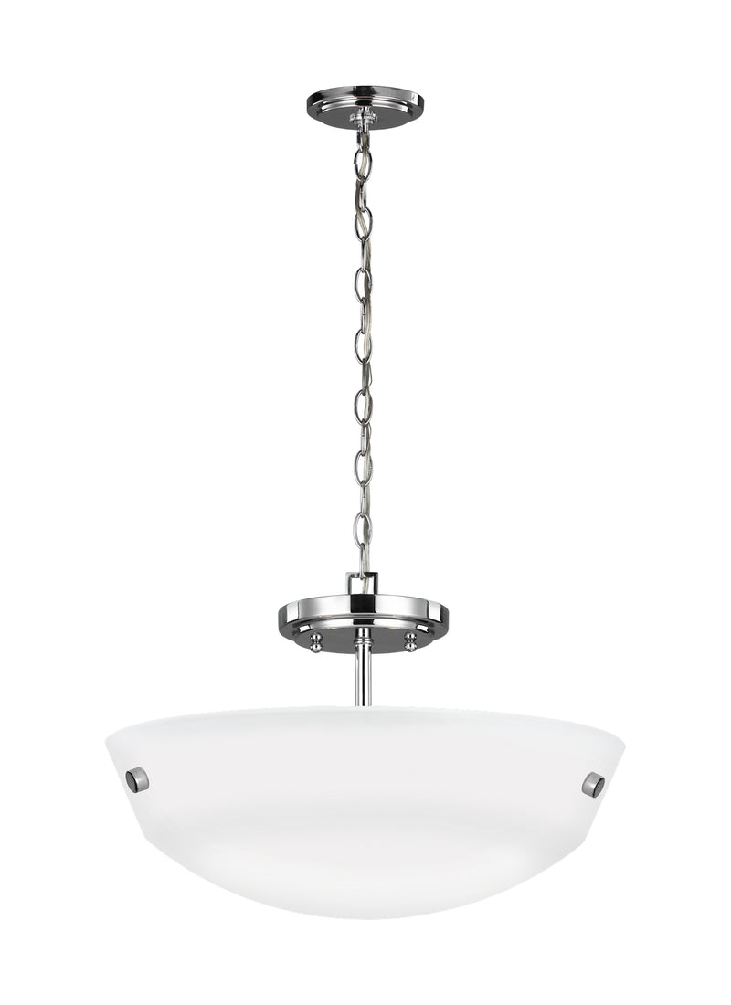 Generation Lighting 7715202EN3-05 Kerrville Two Light Semi-Flush Convertible Pendant, Chrome Main Image.jpg