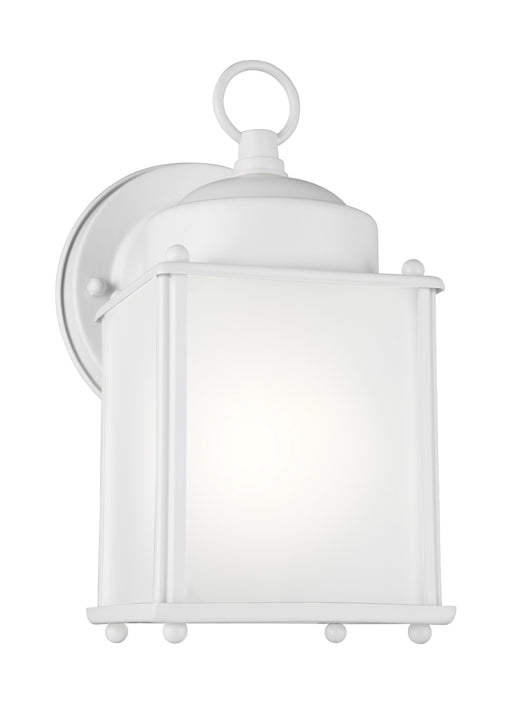 Generation Lighting 8592001EN3-15 New Castle One Light Outdoor Wall Lantern, White Main Image.jpg