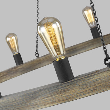 Visual Comfort Studio F3933/20WOW/AF Avenir 20 Light Chandelier, Weathered Oak Wood / Antique Forged Iron Alternate Image 2.jpg