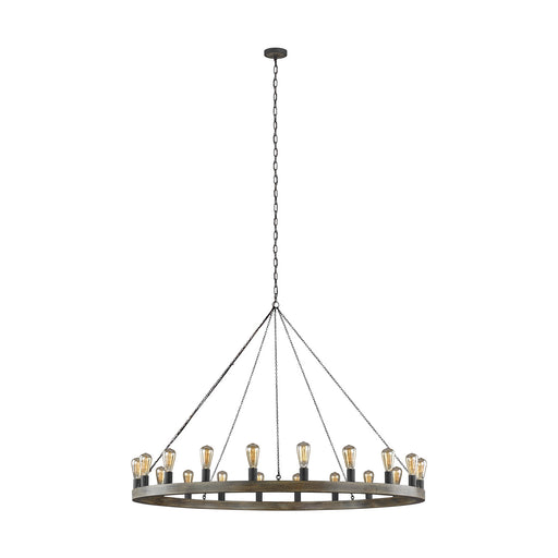 Visual Comfort Studio F3933/20WOW/AF Avenir 20 Light Chandelier, Weathered Oak Wood / Antique Forged Iron Main Image.jpg