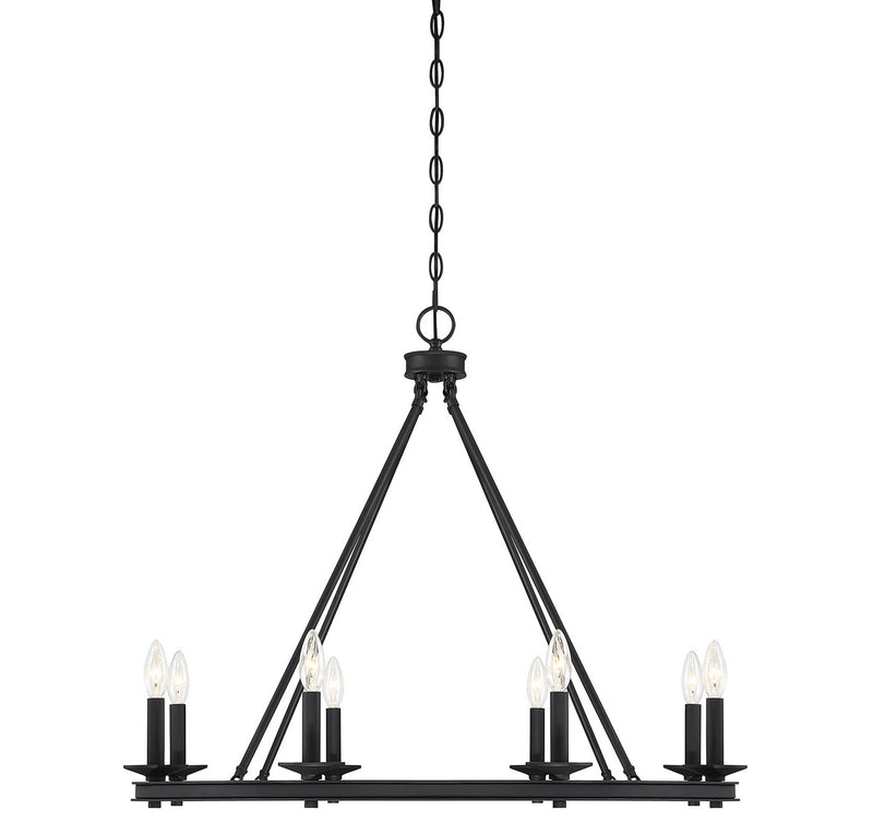 Savoy House 1-308-8-89 Eight Light Chandelier, Matte Black