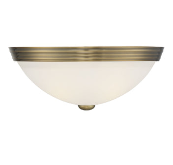 Savoy House 6-780-13-322 Two Light Flush Mount, Warm Brass