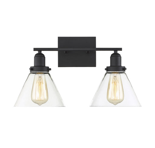 Savoy House 8-9130-2-BK Two Light Bath Bar, Black