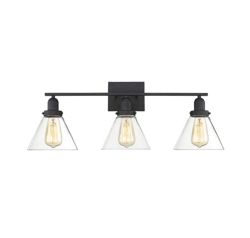 Savoy House 8-9130-3-BK Three Light Bath Bar, Black