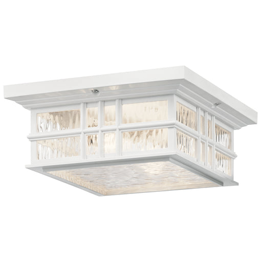 Kichler 49834WH Two Light Outdoor Ceiling Mount, White