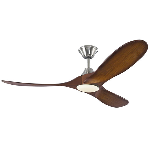 Visual Comfort Fan 3MAVR52BSKOAD Maverick 52" LED Ceiling Fan, Brushed Steel and Koa Main Image.jpg