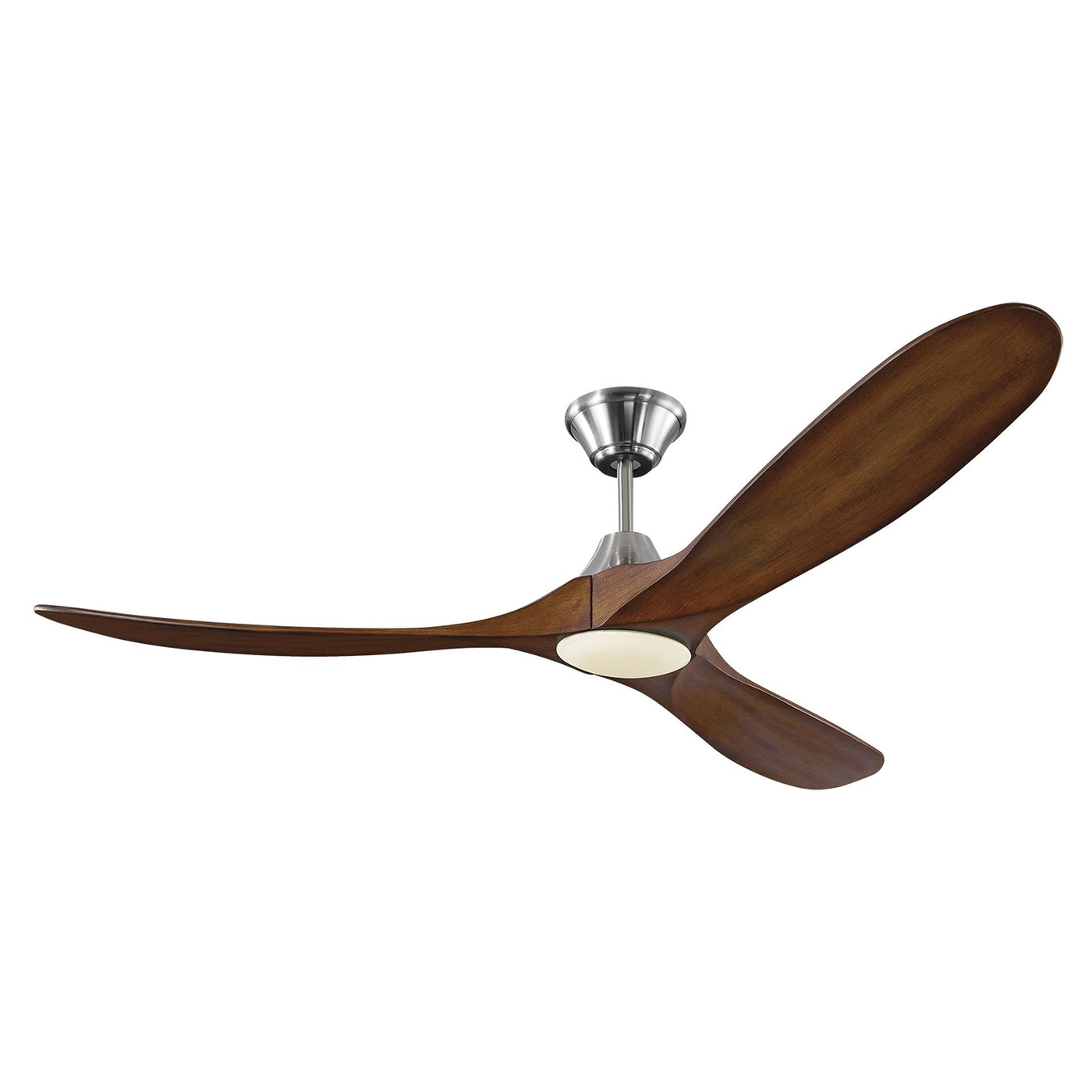 Visual Comfort Fan 3MAVR60BSKOAD Maverick 60" LED Ceiling Fan, Brushed Steel and Koa Main Image.jpg