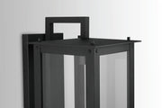 Capital Lighting 934642BK-GL Hunt One Light Outdoor Wall Lantern, Black Alternate Image 4.jpg