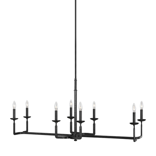 Generation Lighting F3292/8AI Ansley Eight Light Linear Chandelier, Aged Iron Alternate Image.jpg