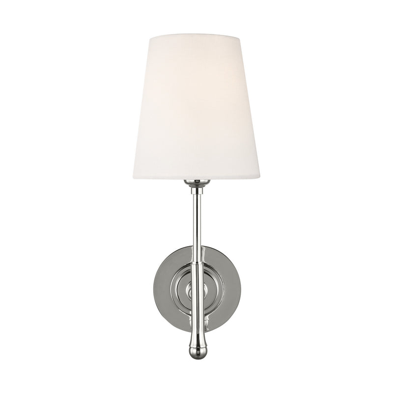 Visual Comfort Studio TW1001PN Capri One Light Wall Sconce, Polished Nickel Main Image.jpg