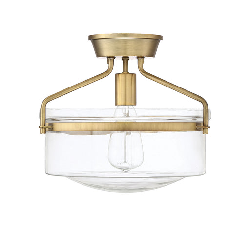 Shoppers Lighting SH60011NB Eleanor One Light Semi-Flush Mount, Natural Brass Alternate Image.jpg