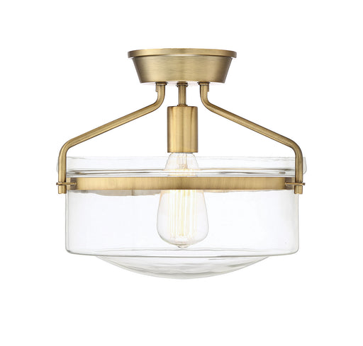 Shoppers Lighting SH60011NB Eleanor One Light Semi-Flush Mount, Natural Brass Main Image.jpg
