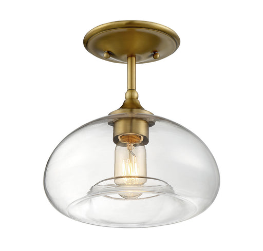 Shoppers Lighting SH60017NB Lydia One Light Semi-Flush Mount, Natural Brass Alternate Image.jpg
