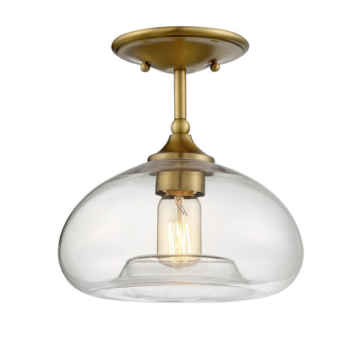 Shoppers Lighting SH60017NB Lydia One Light Semi-Flush Mount, Natural Brass Main Image.jpg