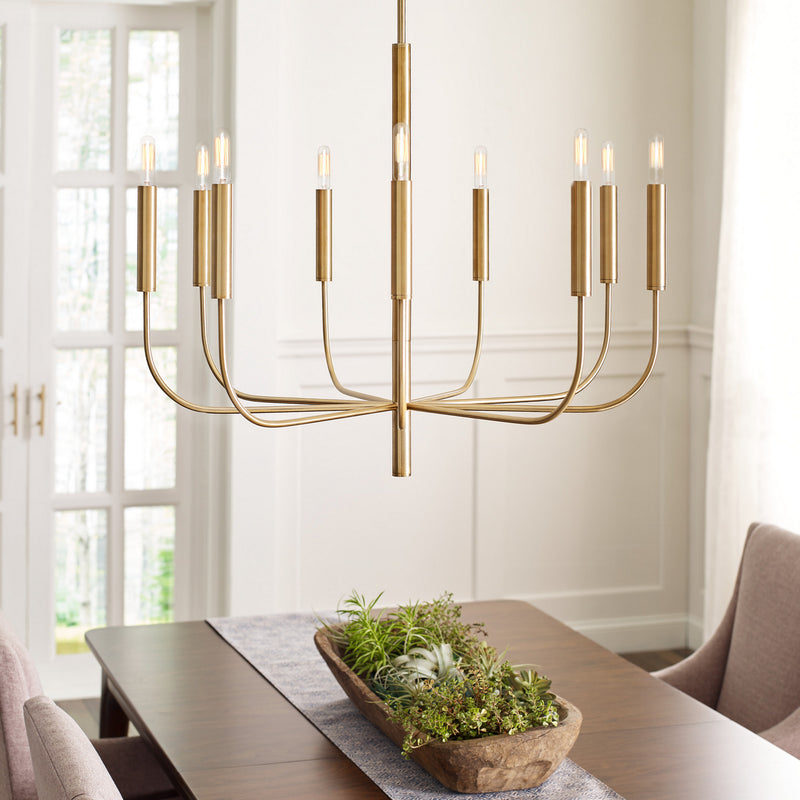 Visual Comfort Studio EC1009BBS Brianna Nine Light Chandelier, Burnished Brass Alternate Image 6.jpg