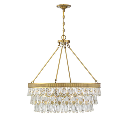 Savoy House 7-8701-6-322 Six Light Pendant, Warm Brass