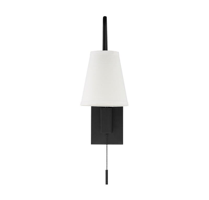 Savoy House 9-0900CP-1-89 One Light Wall Sconce, Matte Black (4)