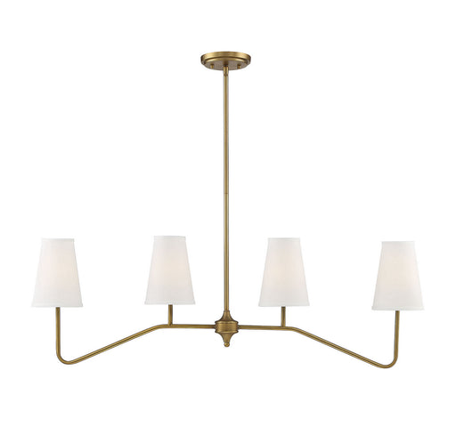 Shoppers Lighting SH10078NB Eva Four Light Chandelier, Natural Brass Main Image.jpg