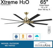 Minka-Aire F896-65-SBR/CL Xtreme H2O 65" Ceiling Fan, Soft Brass and Coal Alternate Image 3.jpg